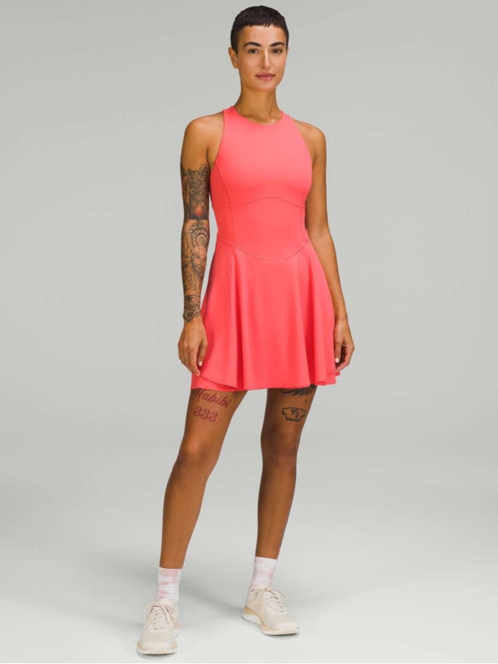 NWT Lululemon Court Crush Tennis Dress with Built-In Shorts Pale Raspberry Sz 10